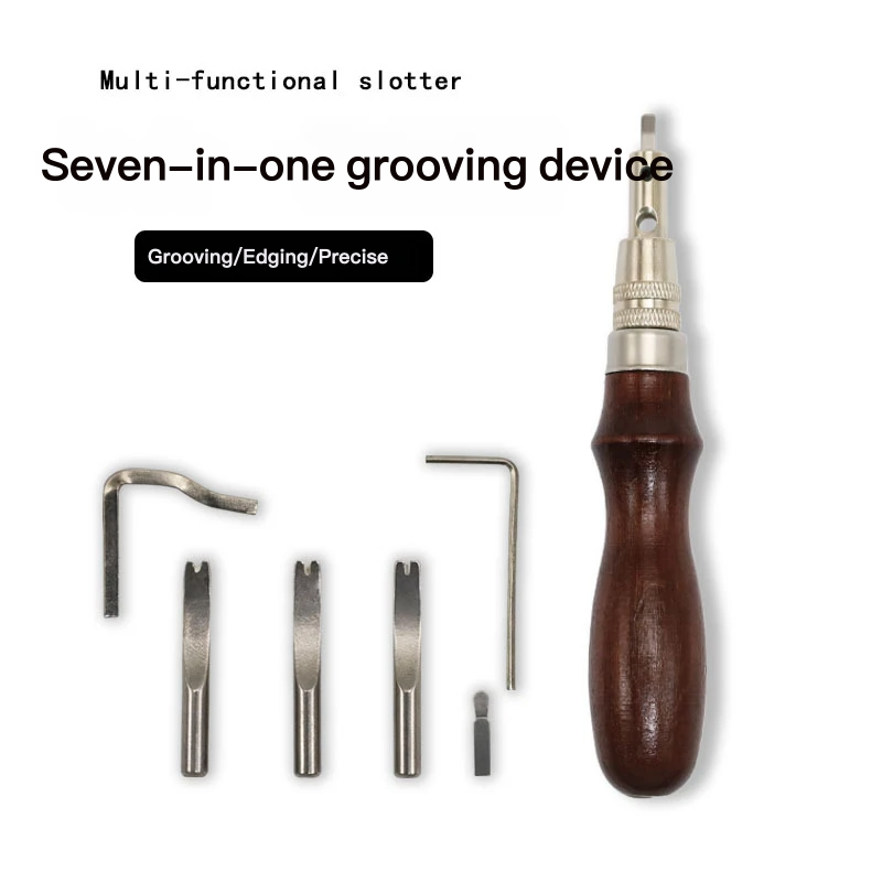 Leatherwork Edge Beveler - Alat Kerja Kulit Multifungsi 7-In-1 -