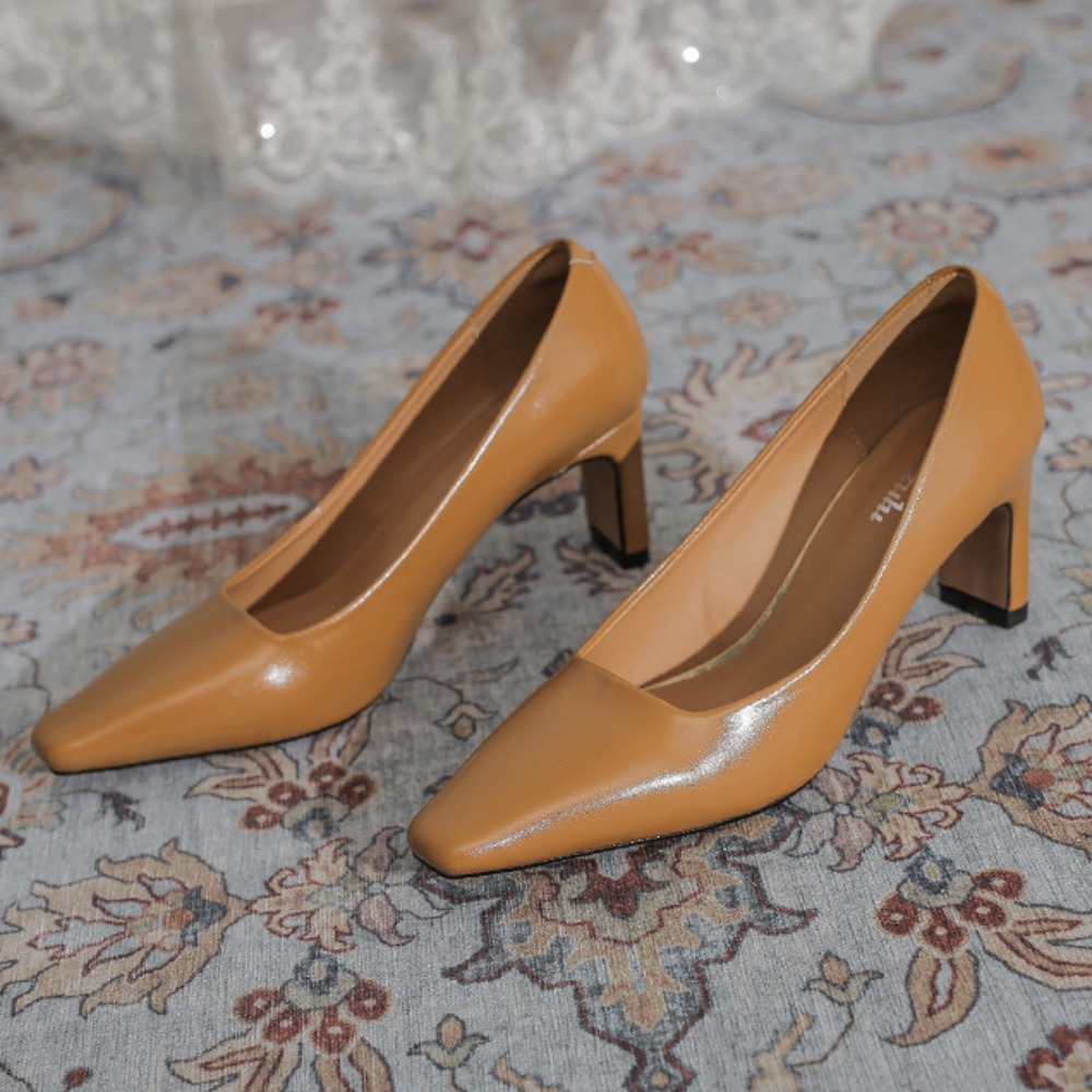 Leather Work Women Shoes - Sepatu hak tinggi wanita, Kasut kulit
