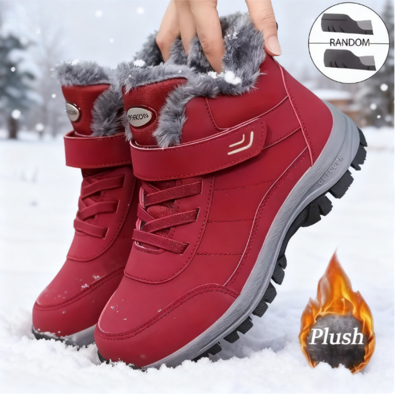 Leather Work Women Shoes - Sepatu Bot Musim Dingin untuk Wanita