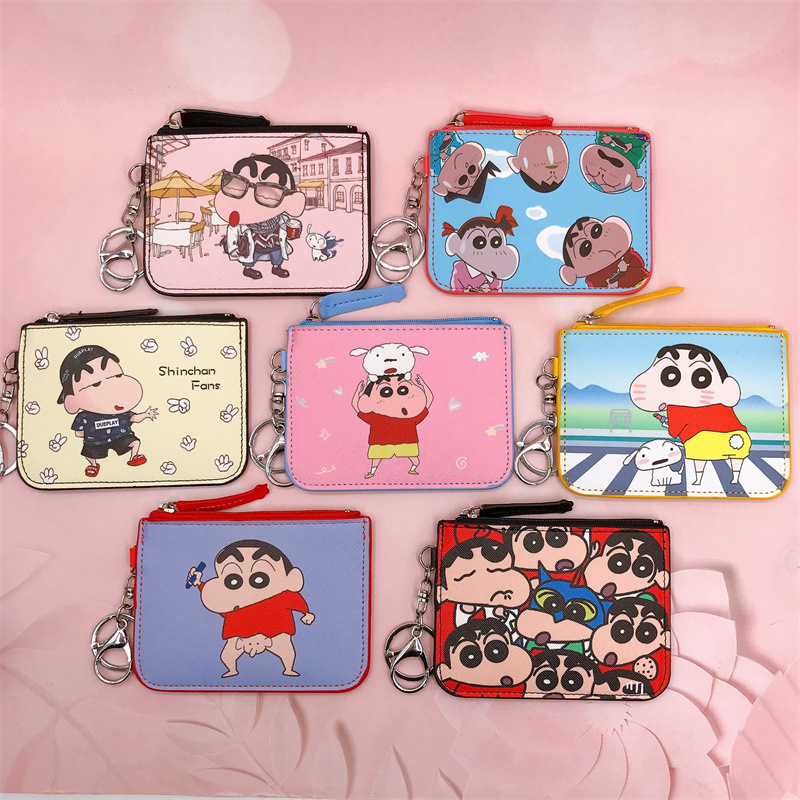 Leatherworking Items - Dompet Kartu Kawaii Kartun Crayon Shinchan