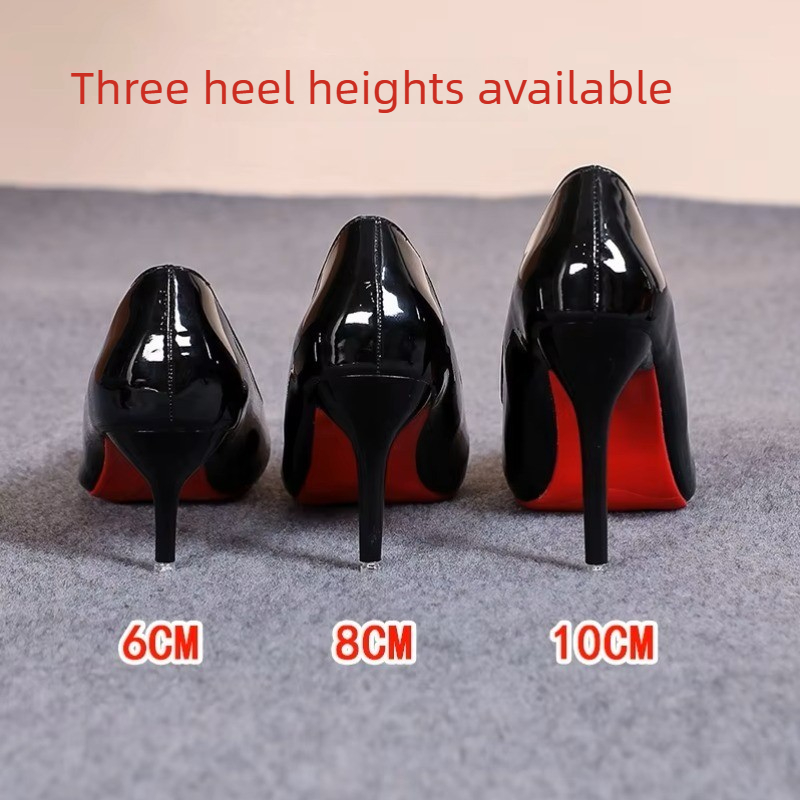 Leather Work Dress - Sepatu hak tinggi model stiletto berbahan