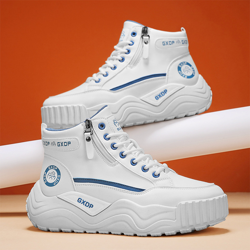 Leather Work Boots - Sepatu Peninggi Tinggi Anti Selip Pria,
