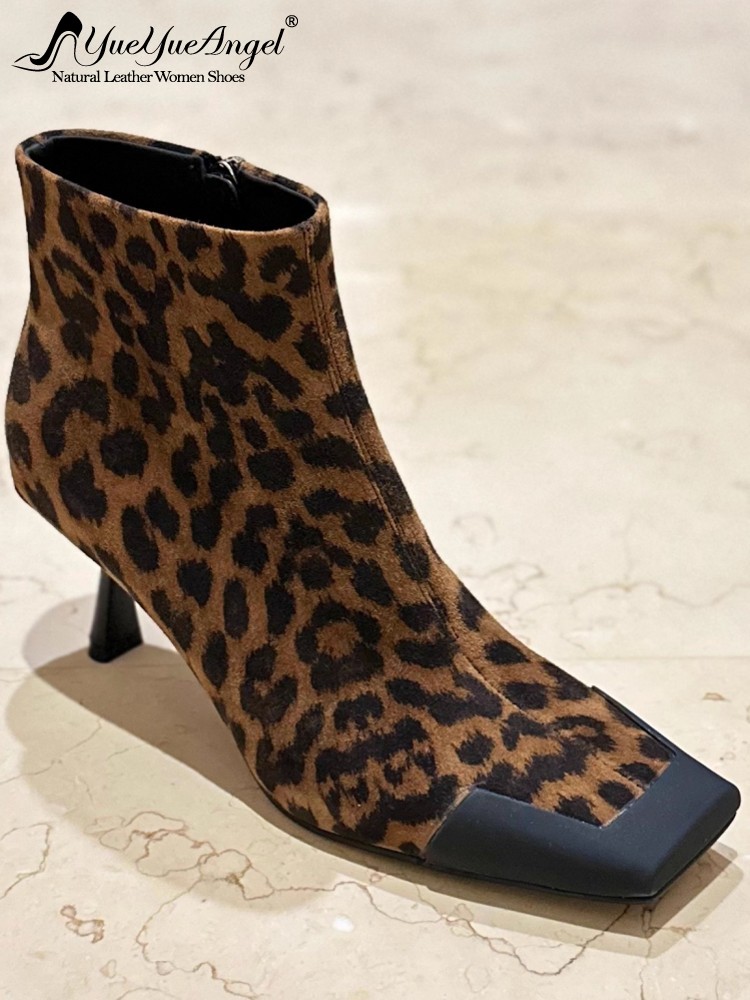 Leather Work Women Shoes - Sepatu Boots Wanita Model Modern Hak