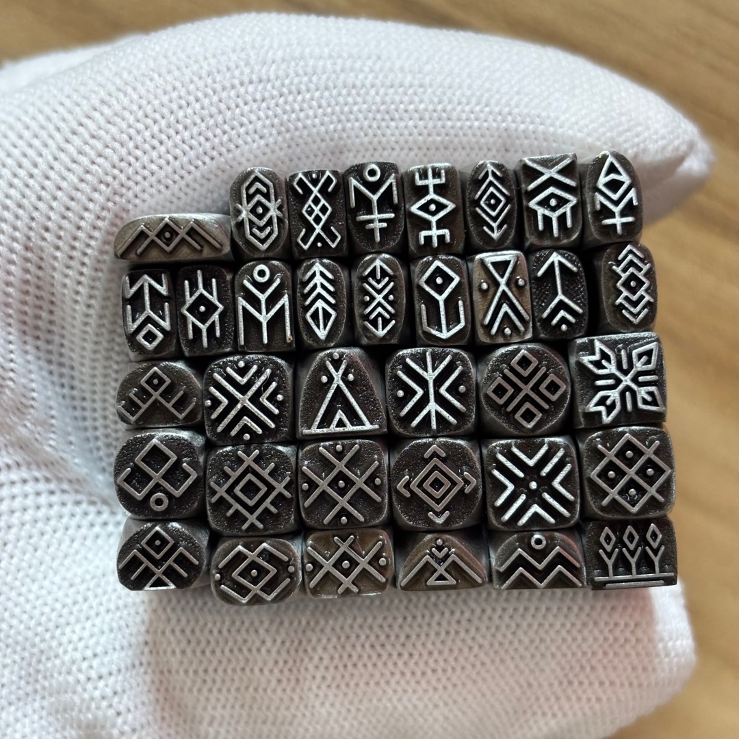 Leatherwork Patterns - NO.19-NO.35 Stempel Logam Simbol Vintage untuk