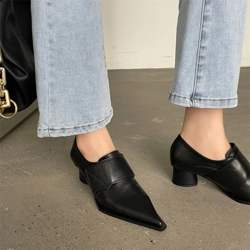 Leather Work Dress - Gaun Baru 2025 Sepatu Kantor Wanita