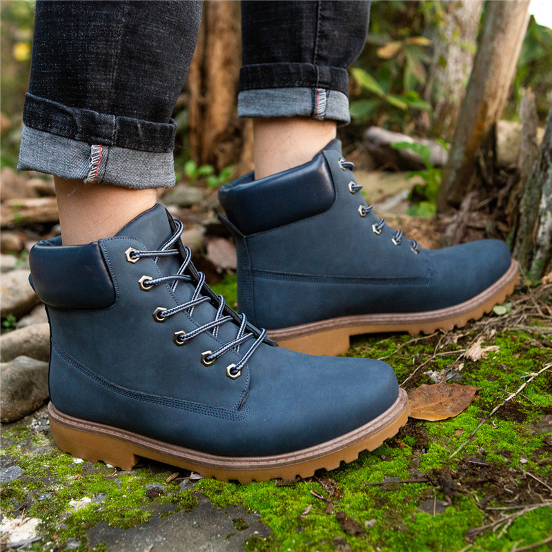 Leather Work Women Shoes - Sepatu Bot Platform Wanita Ujung Bulat