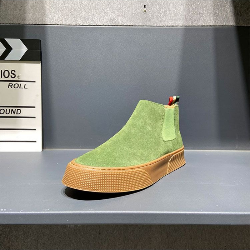 Leather Work Boots - Sepatu Boots Chelsea Pria Musim Gugur
