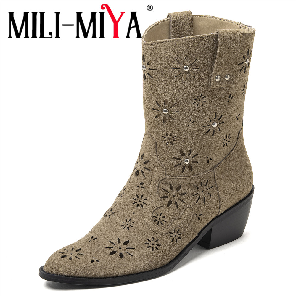 Leather Work Outfit - Sepatu Boots Wanita MILI-MIYA 2026 Model