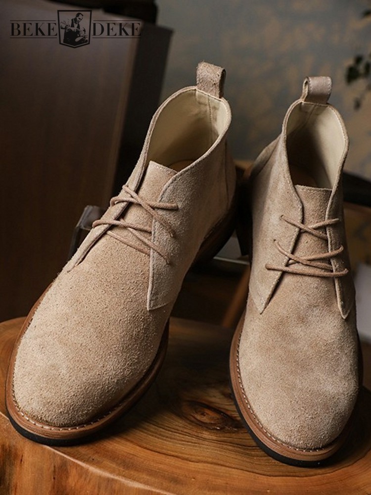 Leather Work Boots - Sepatu Bot Pergelangan Kaki Buatan Tangan