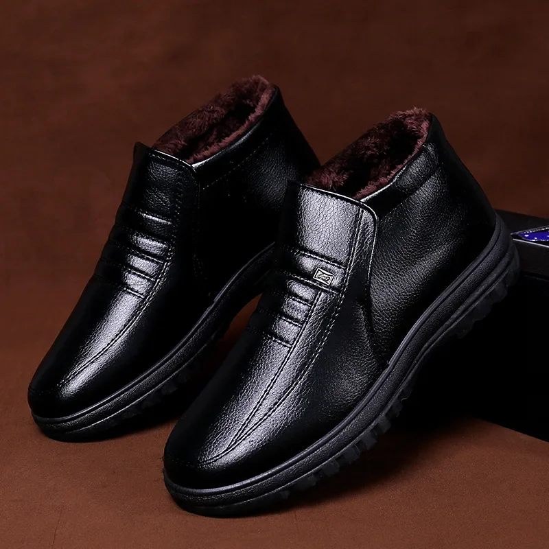 Sepatu bot kulit kasual pria,  - Leather Work Boots ulasan dan harga
