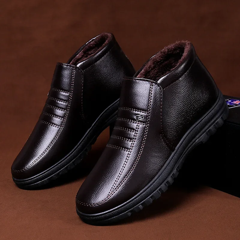 Sepatu bot kulit kasual pria,  - Leather Work Boots ulasan dan harga