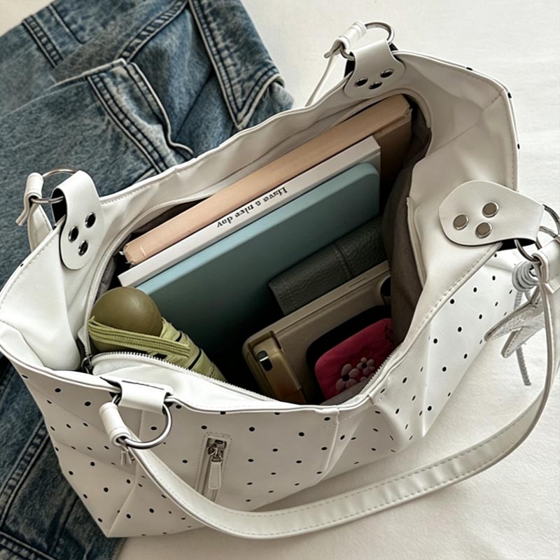 Tas Selempang Polka Dot Korea  - Leather Work Duffle ulasan dan harga