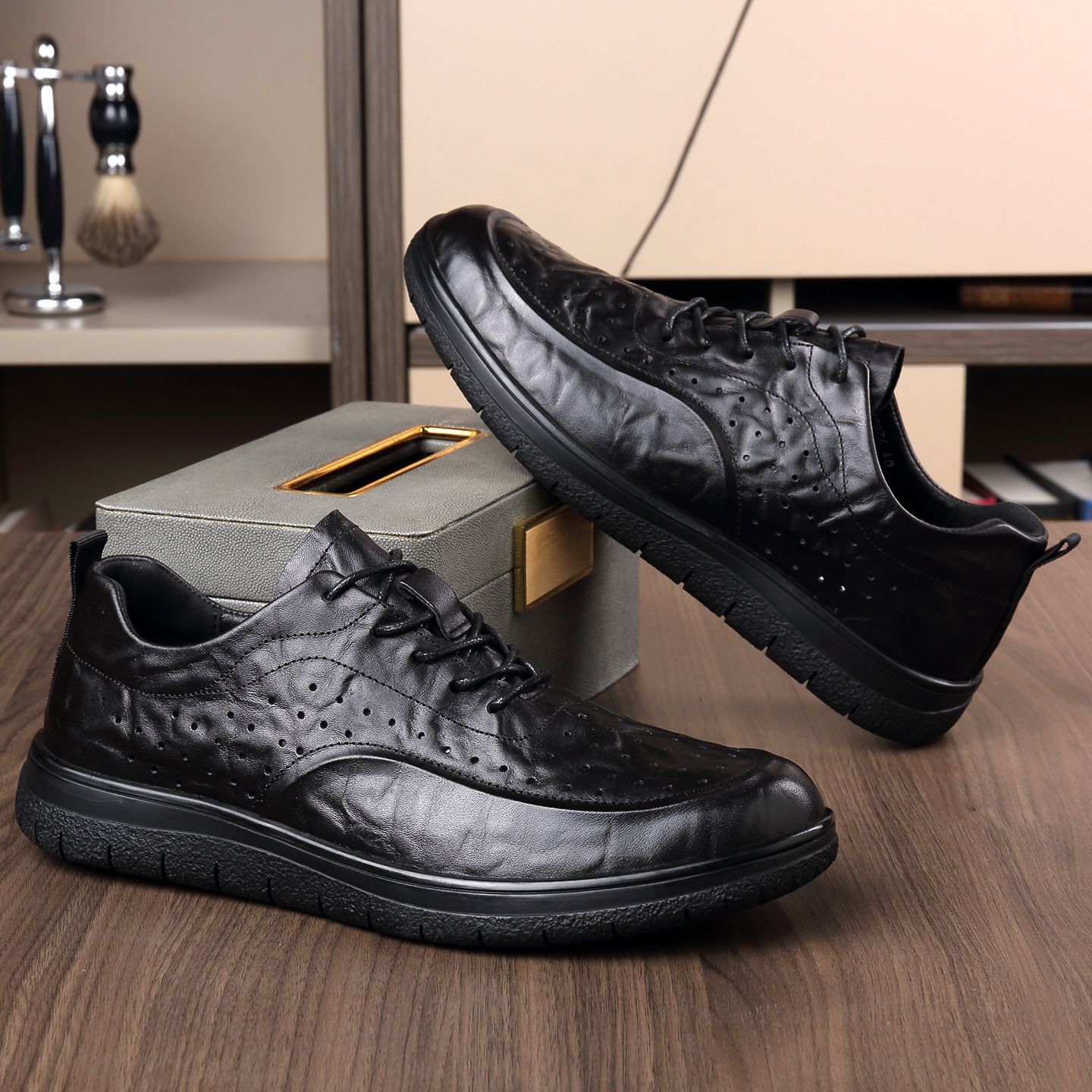 Sepatu Kulit Asli Kasual Elega - Leather Work Outfit ulasan dan harga
