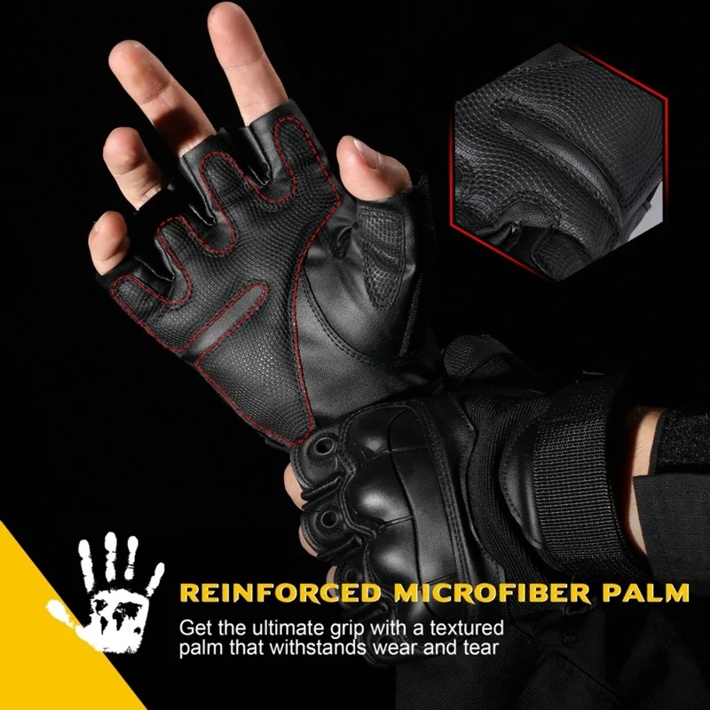 Sarung Tangan Taktis Kulit PU  - Leatherworking Items ulasan dan harga