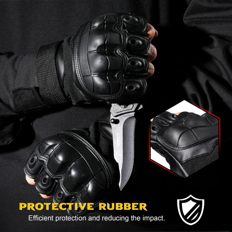 Sarung Tangan Taktis Kulit PU  - Leatherworking Items ulasan dan harga