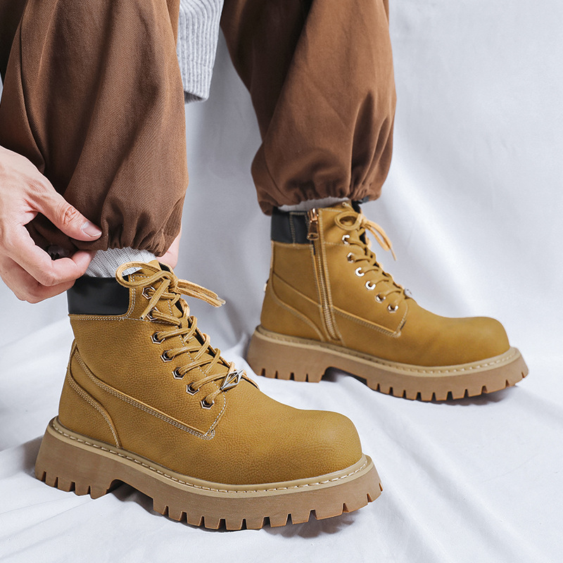 Sepatu Bot Platform Gaun Perja - Leather Work Dress ulasan dan harga