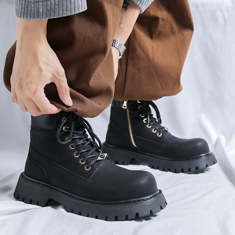 Sepatu Bot Platform Gaun Perja - Leather Work Dress ulasan dan harga