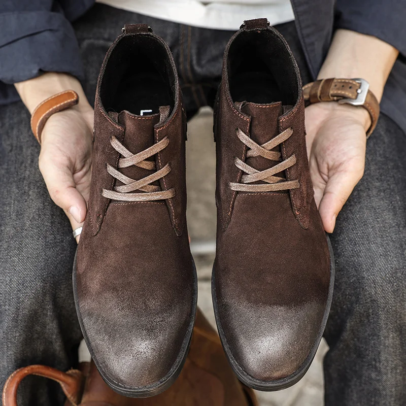 Sepatu Boots Kulit Suede Sapi  - Leather Work Boots ulasan dan harga