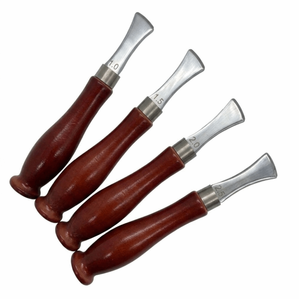 4 buah Alat Pembuat Lekukan Te - Leatherwork Edge Beveler ulasan dan harga