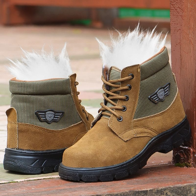 Sepatu Bot Salju Pria Musim Di - Leather Work Boots ulasan dan harga