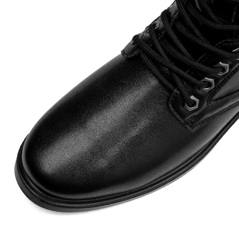 Sepatu Bot Kulit Tinggi Anti S - Leather Work Boots ulasan dan harga
