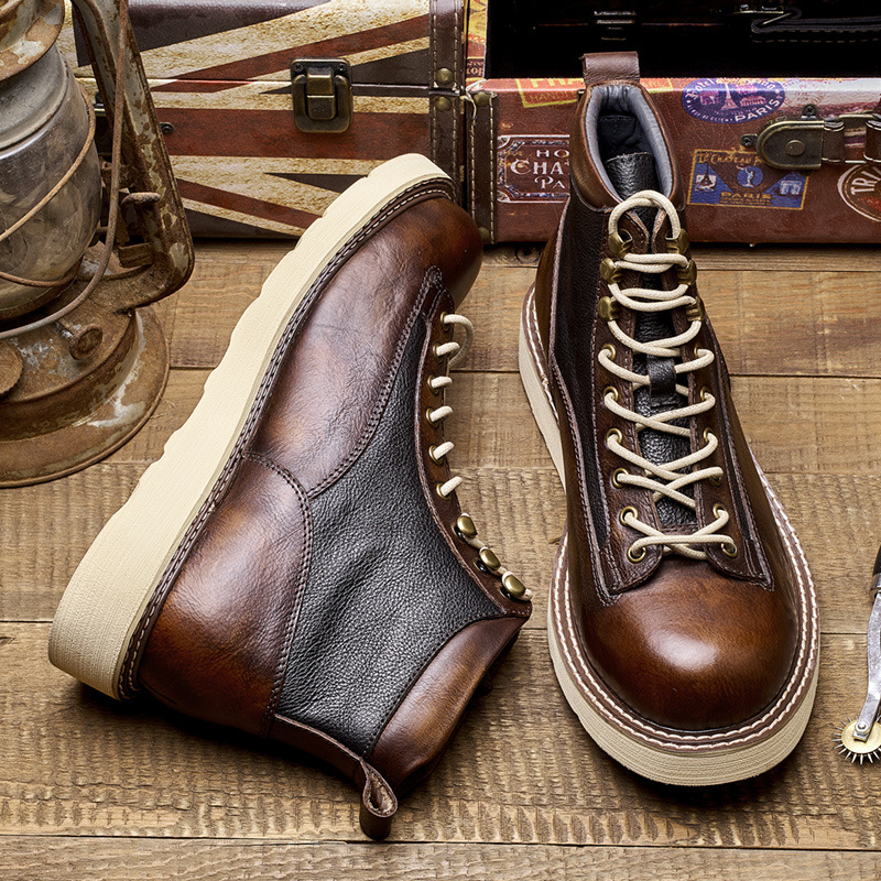 Sepatu Boots Kerja Pria Model  - Leather Work Boots ulasan dan harga