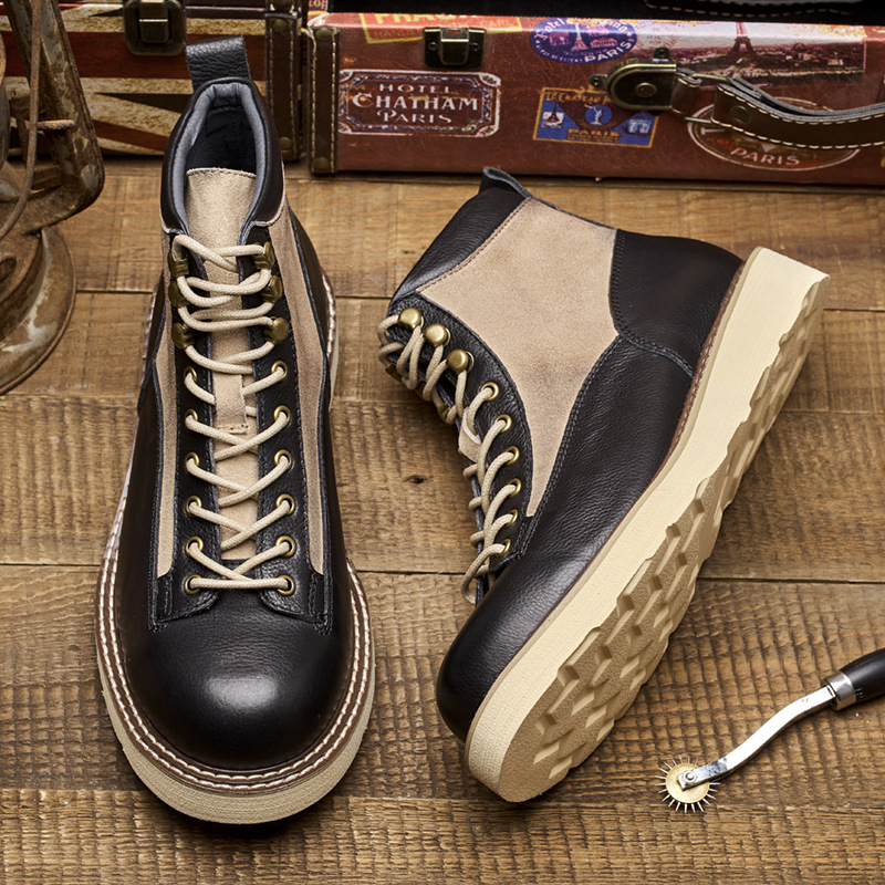 Sepatu Boots Kerja Pria Model  - Leather Work Boots ulasan dan harga