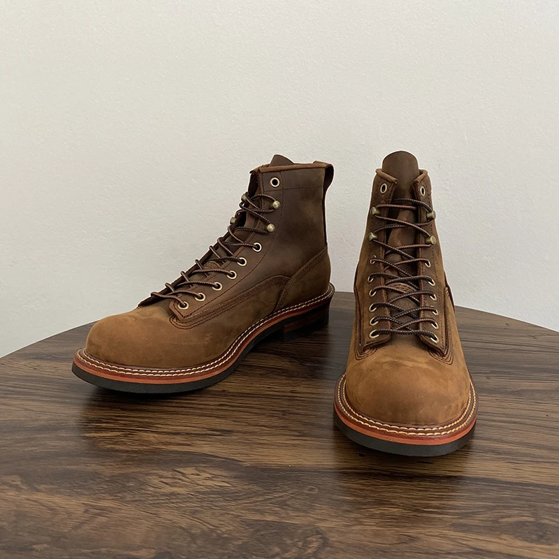 Sepatu bot pergelangan kaki pr - Leather Work Boots ulasan dan harga