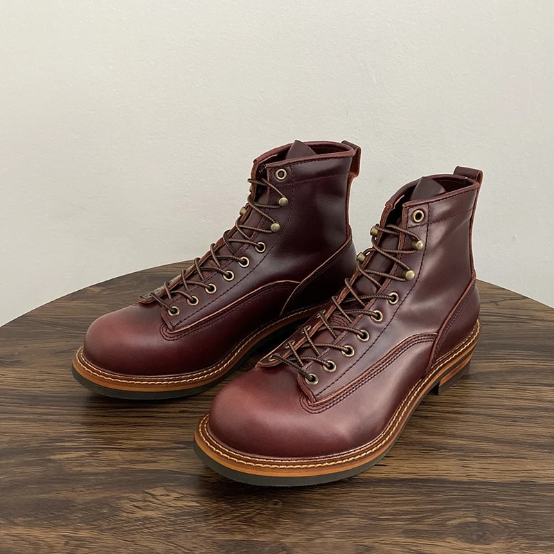 Sepatu bot pergelangan kaki pr - Leather Work Boots ulasan dan harga