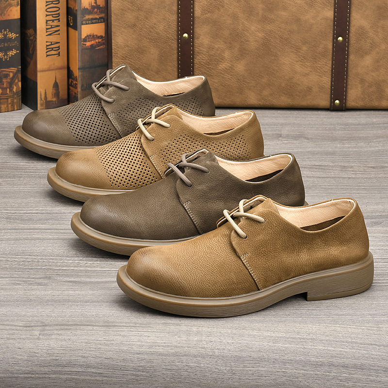 Sepatu Pria Kulit Asli Retro S - Leather Work Outfit ulasan dan harga