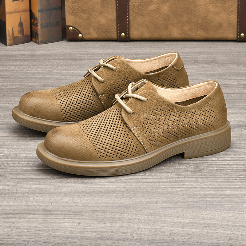 Sepatu Pria Kulit Asli Retro S - Leather Work Outfit ulasan dan harga
