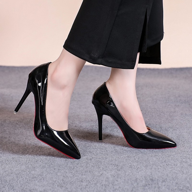 Sepatu hak tinggi model stilet - Leather Work Dress ulasan dan harga