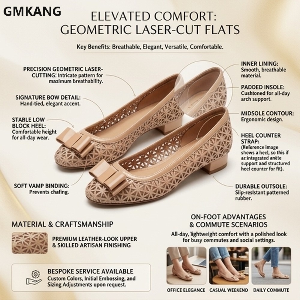 Sepatu Wanita Model Bow Pumps  - Leather Work Outfit ulasan dan harga