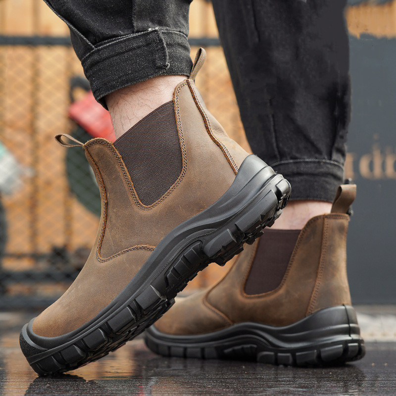 Sepatu Bot Kerja Penutup Kaki  - Leather Work Boots ulasan dan harga