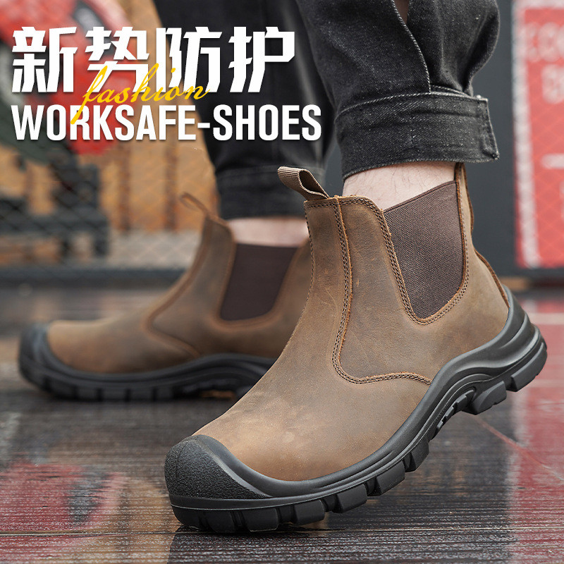 Sepatu Bot Kerja Penutup Kaki  - Leather Work Boots ulasan dan harga