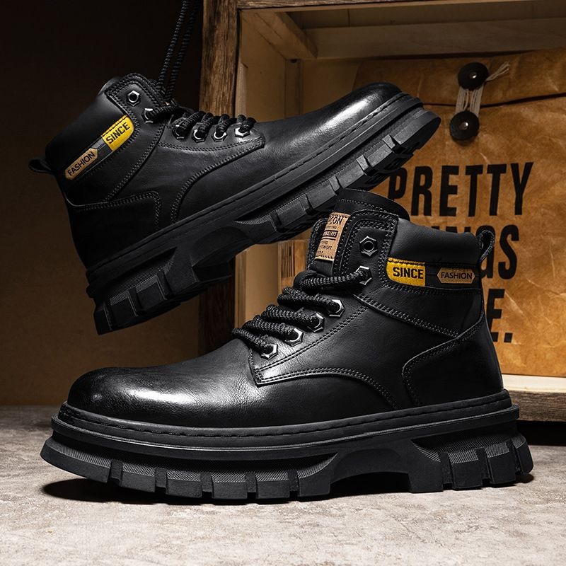 Sepatu Bot Pergelangan Kaki Pl - Leather Work Boots ulasan dan harga