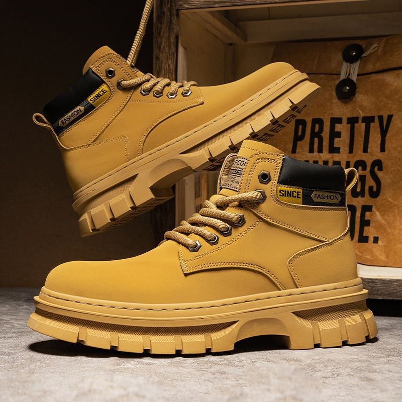 Sepatu Bot Pergelangan Kaki Pl - Leather Work Boots ulasan dan harga
