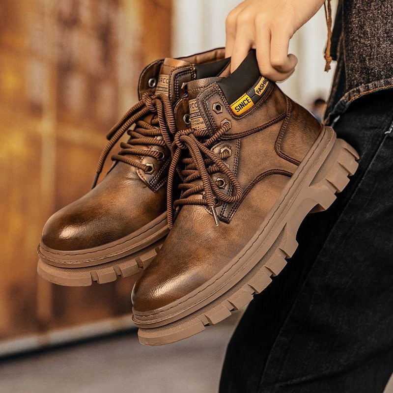 Sepatu Bot Pergelangan Kaki Pl - Leather Work Boots ulasan dan harga