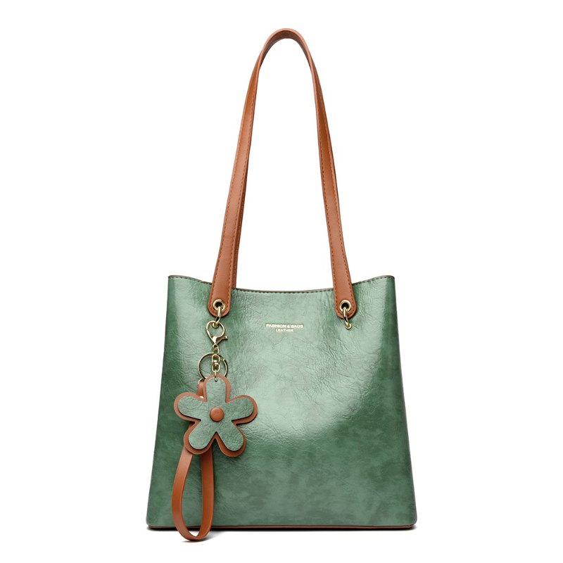 Tas Tote Kulit PU Wanita Berga - Leatherwork Flowers ulasan dan harga