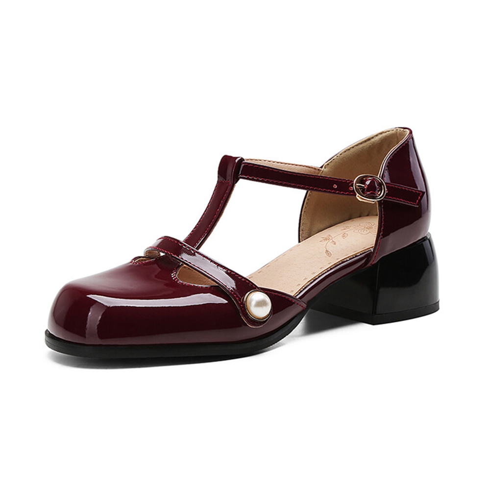 Sandal Hak Tinggi Tebal Wanita - Leather Work Dress ulasan dan harga