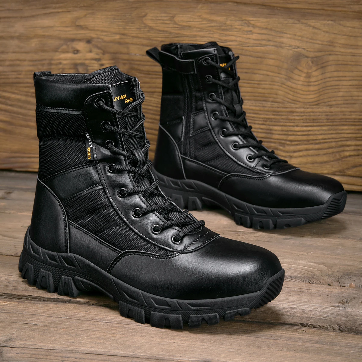 Sepatu Hiking Luar Ruangan Pri - Leather Work Boots ulasan dan harga