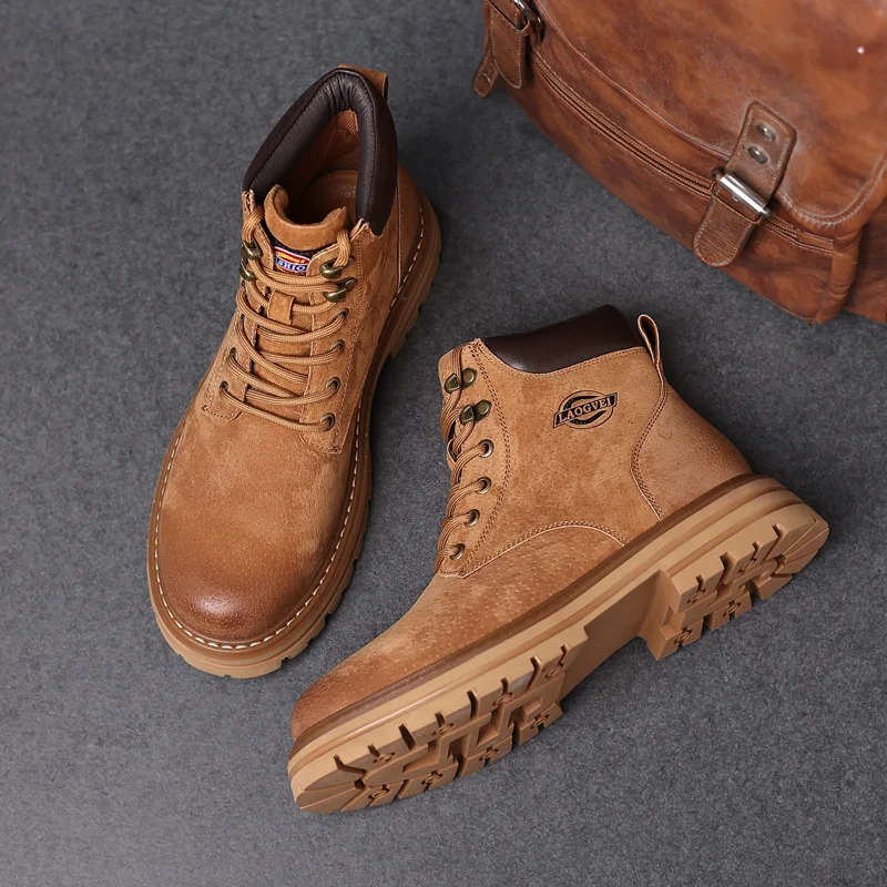 Sepatu Pria Berkualitas Tinggi - Leather Work Boots ulasan dan harga