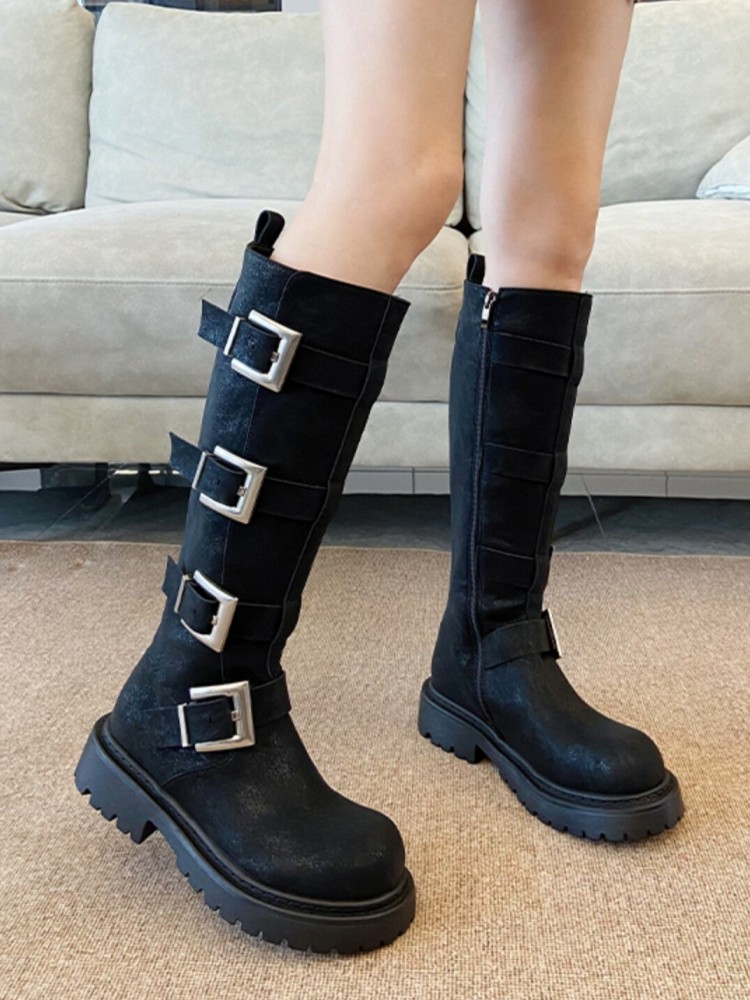 Sepatu Bot Wanita Model Multi  - Leather Work Boots ulasan dan harga