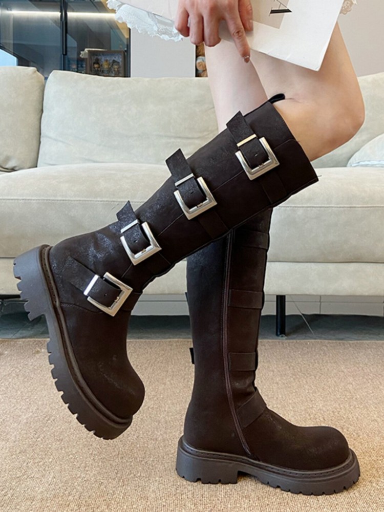Sepatu Bot Wanita Model Multi  - Leather Work Boots ulasan dan harga
