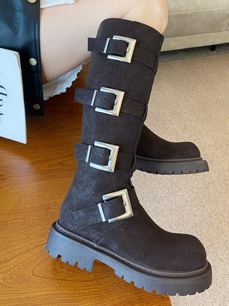 Sepatu Bot Wanita Model Multi  - Leather Work Boots ulasan dan harga
