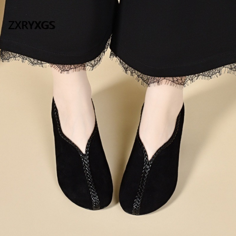 ZXRYXGS Sepatu Kulit Domba Hit - Leather Work Women Shoes ulasan dan harga