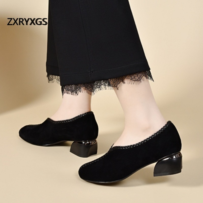ZXRYXGS Sepatu Kulit Domba Hit - Leather Work Women Shoes ulasan dan harga