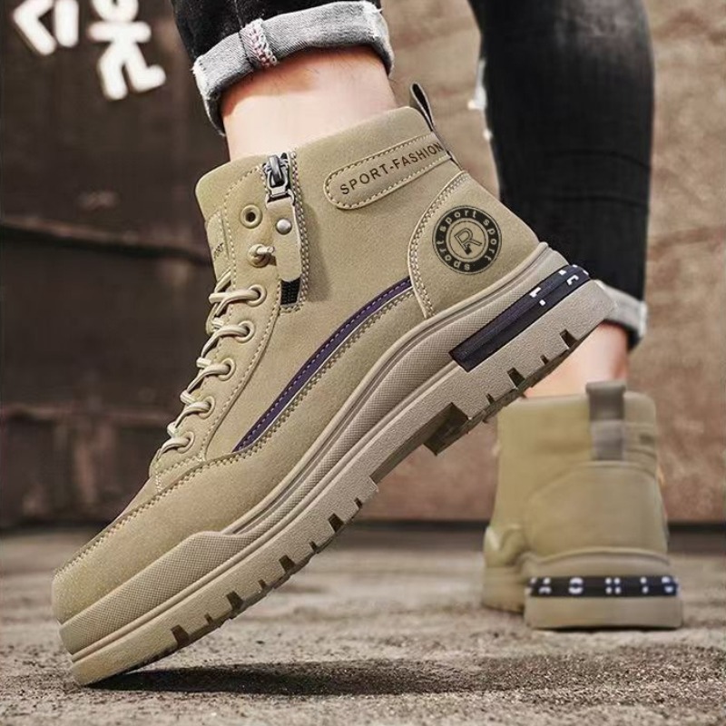 Sepatu Boots Kerja Pria Retro  - Leather Work Boots ulasan dan harga