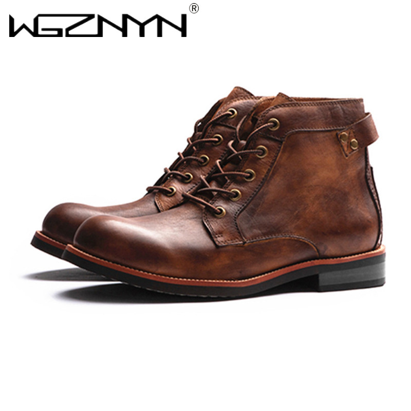 Sepatu Kulit Pria Tinggi Retro - Leather Work Dress ulasan dan harga