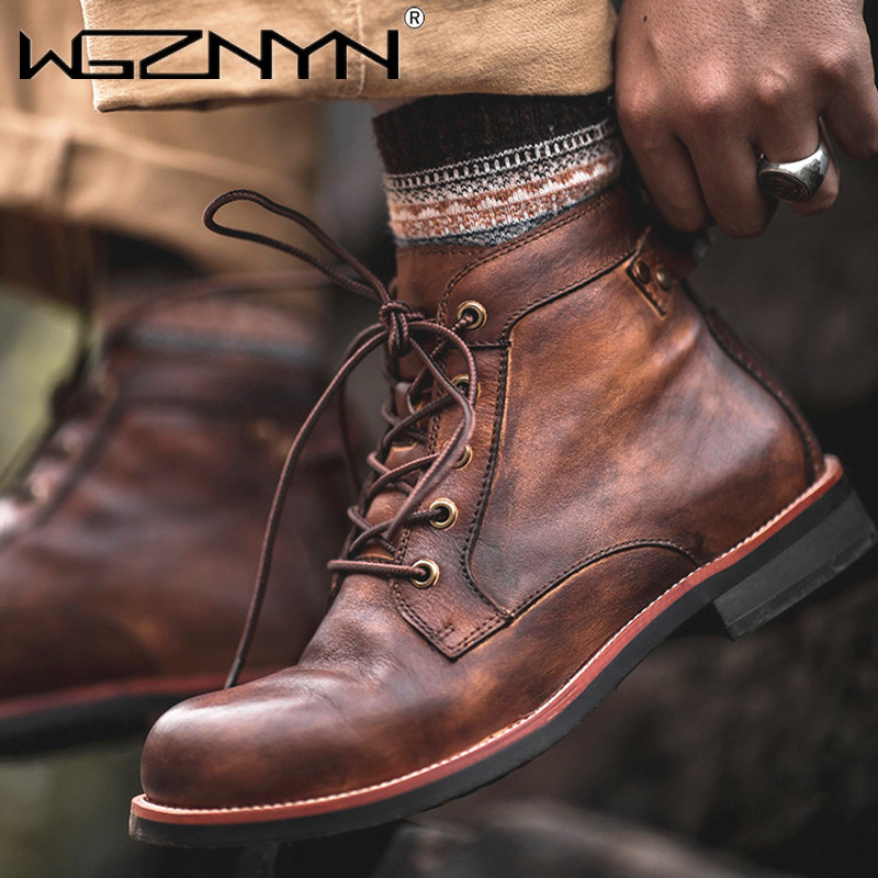 Sepatu Kulit Pria Tinggi Retro - Leather Work Dress ulasan dan harga